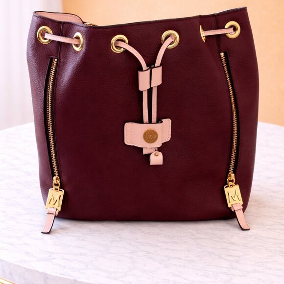 ?✨ Brand New Chic Pink & Burgundy Backpack – Mia K Collection
